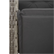 Afuera Living Contemporary 7 Piece Poly Rattan Garden Dining Set in Gray