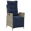 Afuera Living Contemporary Durable Rattan Garden Dining Set in Gray
