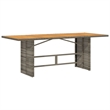 Afuera Living Contemporary Durable Rattan Garden Dining Set in Gray