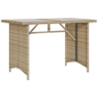 Afuera Living Contemporary Rattan Garden Dining Set in Beige/Cream White