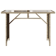 Afuera Living Contemporary Rattan Garden Dining Set in Beige/Cream White