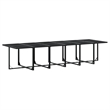 Afuera Living 17 Piece Poly Rattan Garden Dining Set in Black