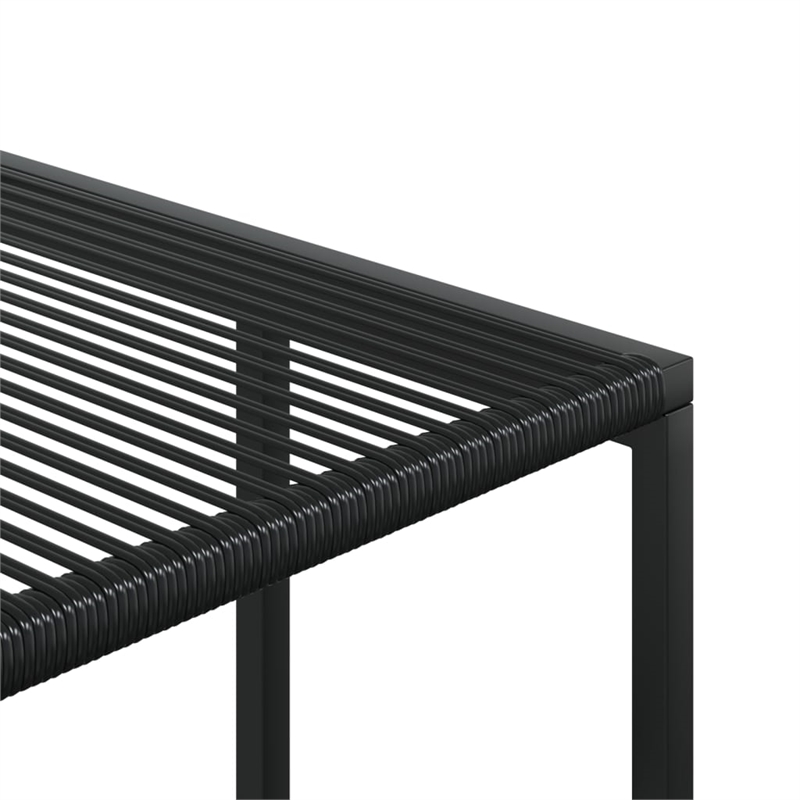 Afuera Living 17 Piece Poly Rattan Garden Dining Set in Black