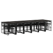 Afuera Living 17 Piece Poly Rattan Garden Dining Set in Black