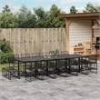 Afuera Living 17 Piece Poly Rattan Garden Dining Set in Black