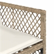 Afuera Living Contemporary Poly Rattan Garden Dining Set in Beige