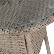 Afuera Living Contemporary 3 Piece Rattan Garden Dining Set in Gray