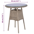 Afuera Living Contemporary 3 Piece Rattan Garden Dining Set in Gray