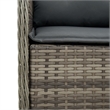 Afuera Living Contemporary 9 Piece Poly Rattan Garden Dining Set in Gray