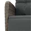 Afuera Living Contemporary 9 Piece Poly Rattan Garden Dining Set in Gray