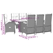 Afuera Living Contemporary 9 Piece Poly Rattan Garden Dining Set in Gray