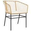 Afuera Living 7 Piece Poly Rattan Garden Dining Set in Black