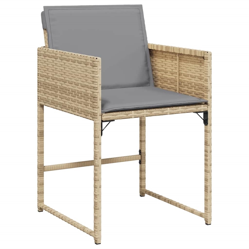 Afuera Living 17 Piece Poly Rattan Patio Dining Set in Beige