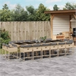 Afuera Living 17 Piece Poly Rattan Patio Dining Set in Beige