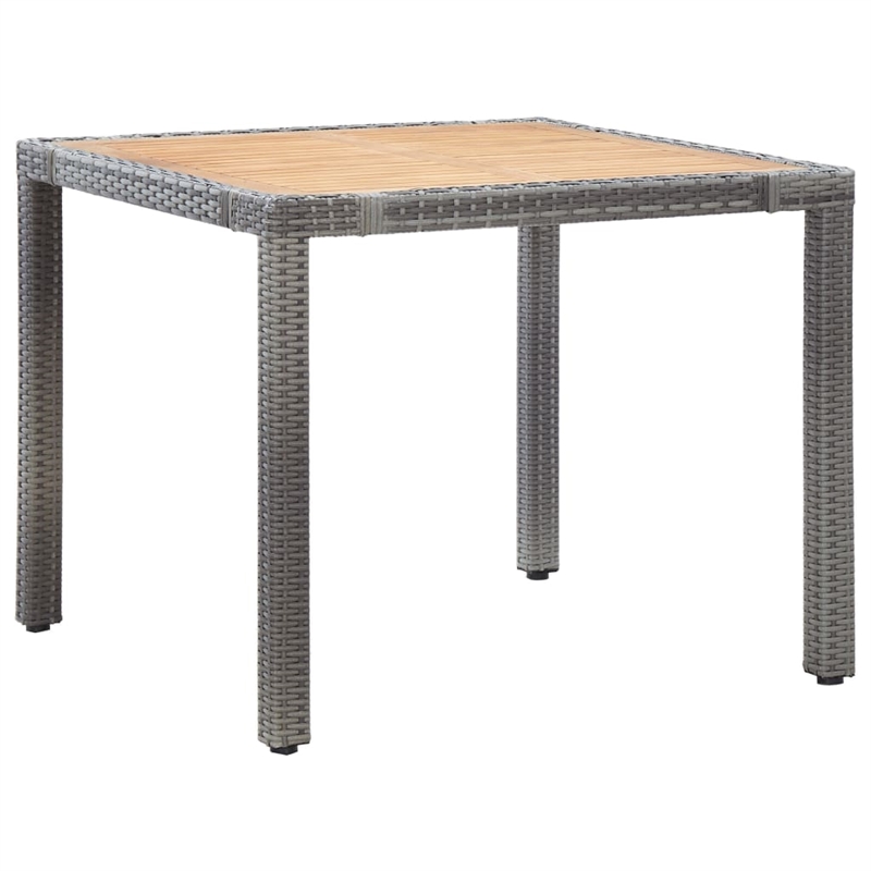 Afuera Living 5 Piece Poly Rattan Garden Dining Set in Dark Gray