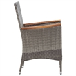 Afuera Living 5 Piece Poly Rattan Garden Dining Set in Dark Gray