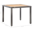 Afuera Living 5 Piece Poly Rattan Garden Dining Set in Dark Gray