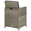 Afuera Living 9 Piece Poly Rattan Garden Dining Set with Cushions in Gray