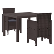Afuera Living Contemporary Poly Rattan Garden Dining Set in Brown