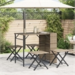 Afuera Living 5 Piece Poly Rattan Garden Dining Set in Beige