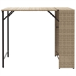 Afuera Living 5 Piece Poly Rattan Garden Dining Set in Beige