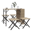 Afuera Living 5 Piece Poly Rattan Garden Dining Set in Beige