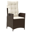 Afuera Living 7 Piece Rattan Garden Dining Set in Brown/Cream white