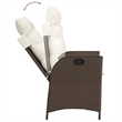 Afuera Living 7 Piece Rattan Garden Dining Set in Brown/Cream white