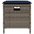 Afuera Living Contemporary 5 Piece Poly Rattan Garden Dining Set in Gray