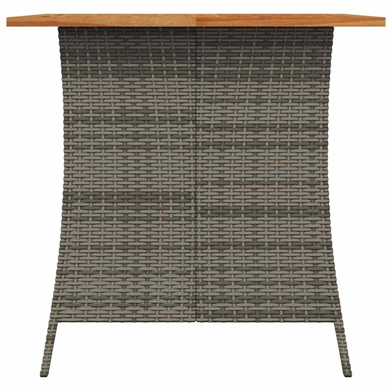 Afuera Living Contemporary 5 Piece Poly Rattan Garden Dining Set in Gray