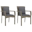 Afuera Living Contemporary 9 Piece Poly Rattan Garden Dining Set in Gray