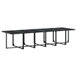 Afuera Living 17 Piece Rattan Garden Dining Set in Black/Cream