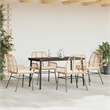 Afuera Living 5 Piece Poly Rattan Garden Dining Set in Brown