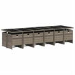 Afuera Living Contemporary Poly Rattan Garden Dining Set in Gray