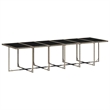 Afuera Living Contemporary Poly Rattan Garden Dining Set in Gray