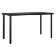 Afuera Living Poly Rattan Garden Dining Set with Cushions in Black