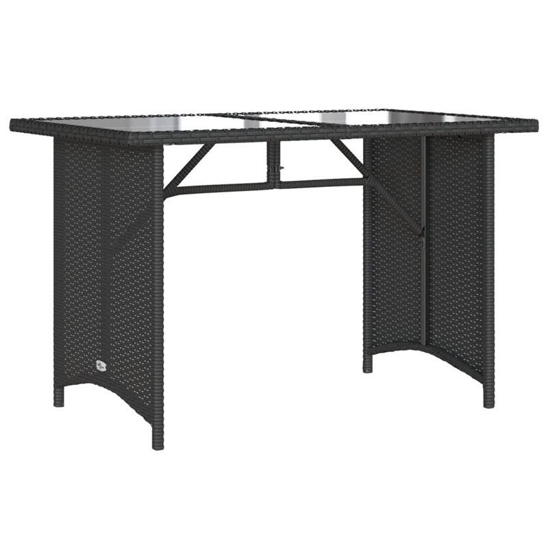 Afuera Living Contemporary Poly Rattan Garden Dining Set in Black