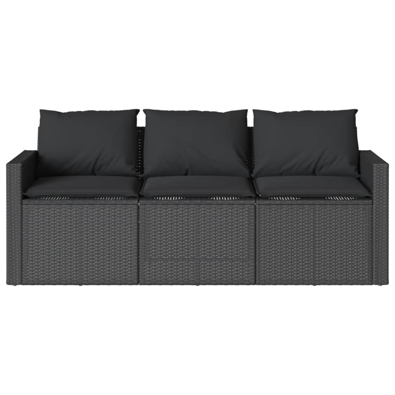 Afuera Living Contemporary Poly Rattan Garden Dining Set in Black