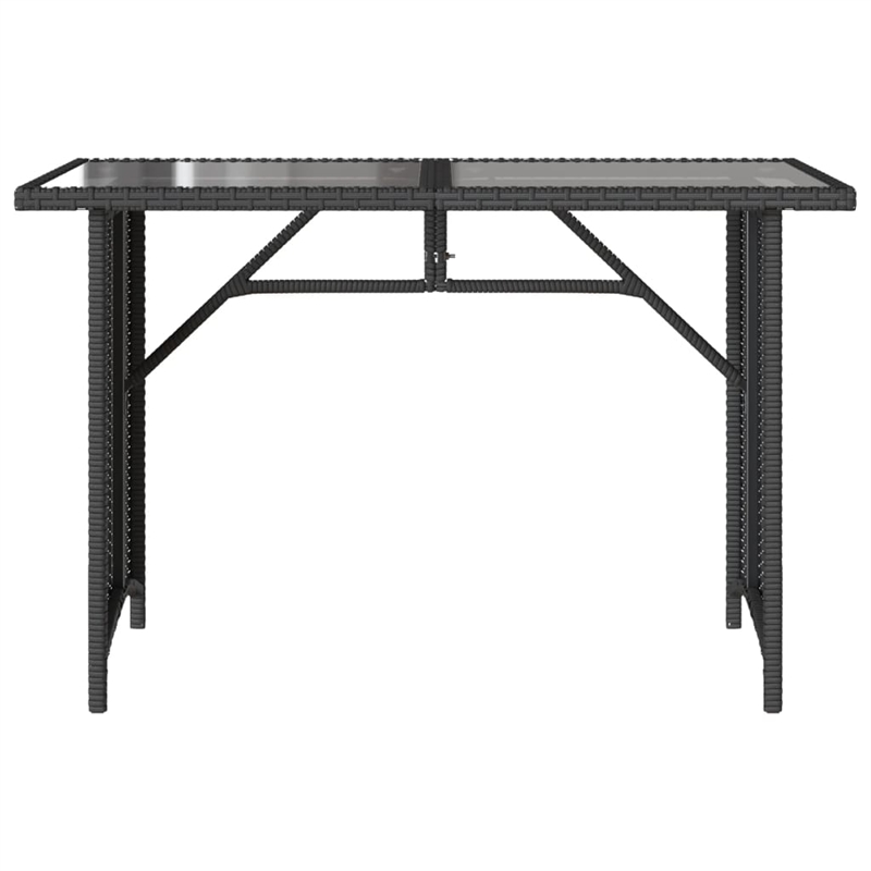 Afuera Living Contemporary Poly Rattan Garden Dining Set in Black