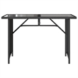 Afuera Living Contemporary Poly Rattan Garden Dining Set in Black