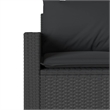Afuera Living Contemporary Poly Rattan Garden Dining Set in Black