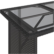 Afuera Living Contemporary Poly Rattan Garden Dining Set in Black
