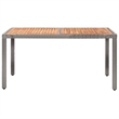 Afuera Living Contemporary 7 Piece Rattan Garden Dining Set in Gray