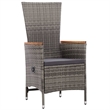 Afuera Living Contemporary 7 Piece Rattan Garden Dining Set in Gray