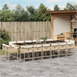 Afuera Living 17 Piece Poly Rattan Patio Dining Set in Beige