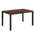 Afuera Living Contemporary 7 Piece Rattan Garden Dining Set in Black