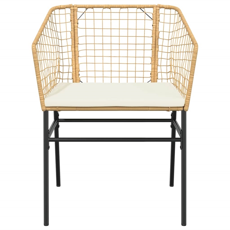 Afuera Living Contemporary Poly Rattan Garden Dining Set in Brown