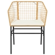 Afuera Living Contemporary Poly Rattan Garden Dining Set in Brown