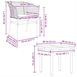 Afuera Living Contemporary Poly Rattan Garden Dining Set in Brown