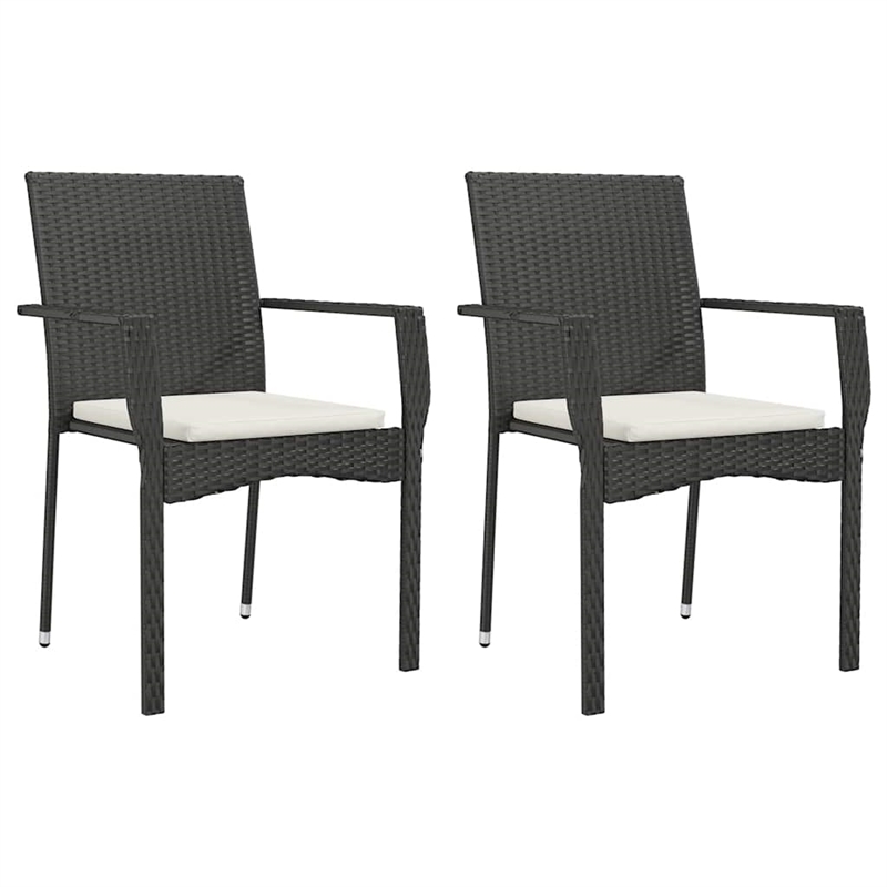 Afuera Living 7 Piece Poly Rattan Garden Dining Set in Black
